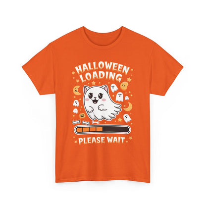 Cat Ghost Funny Shirt | Humorous Halloween Loading Graphic Tee - Stylfer