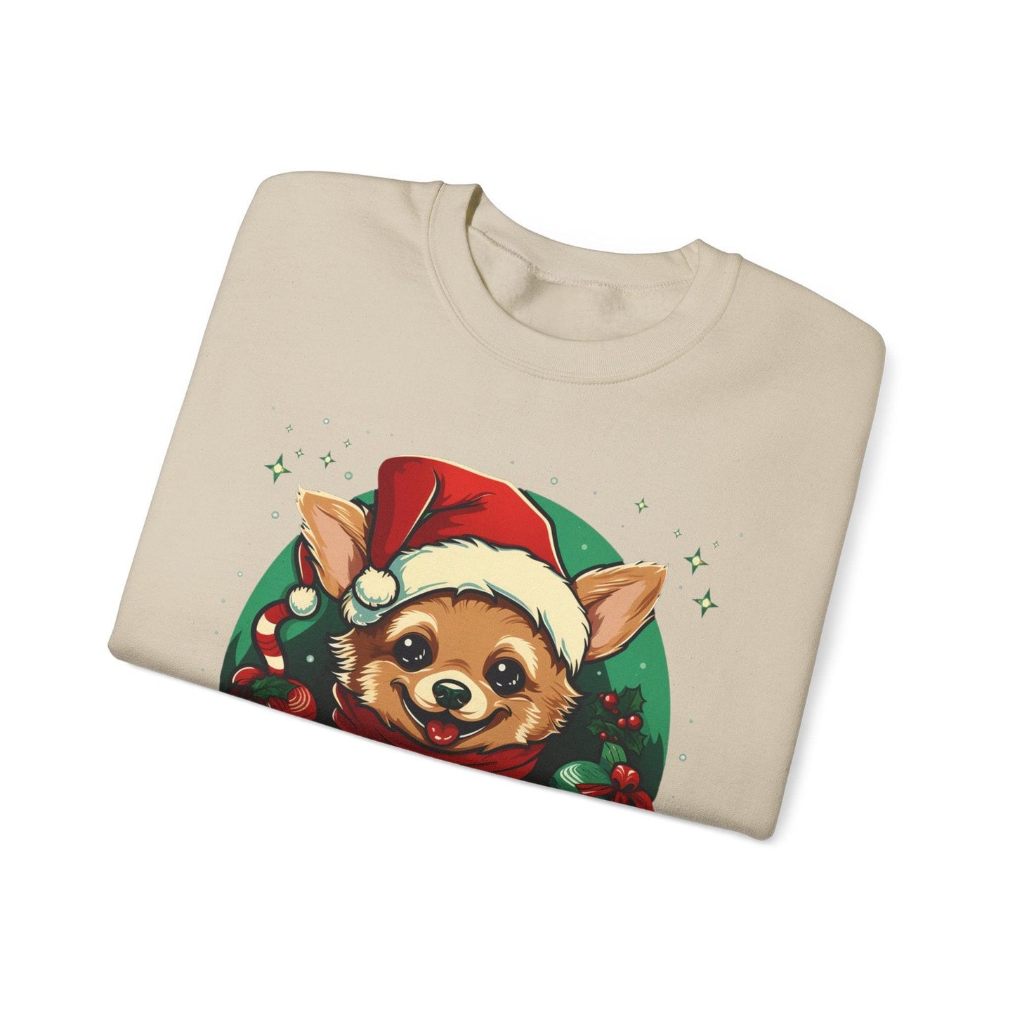 Chihuahua Santa Hat Sweatshirt | Ugly Christmas Sweater - Stylfer