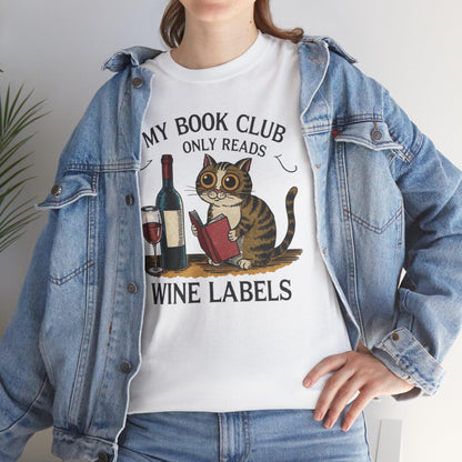 My Book Club Only Read Wine Labels Funny T-shirt - Stylfer