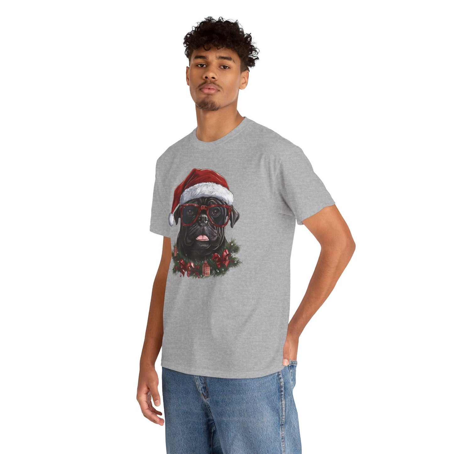 Funny Santa Pug Christmas T-Shirt – Cute Dog Lovers Holiday Gift Tee - Stylfer