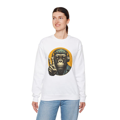 Cool Monkey Sweatshirt | Funky Monkey Face Sweatshirt for Men & Women - Stylfer