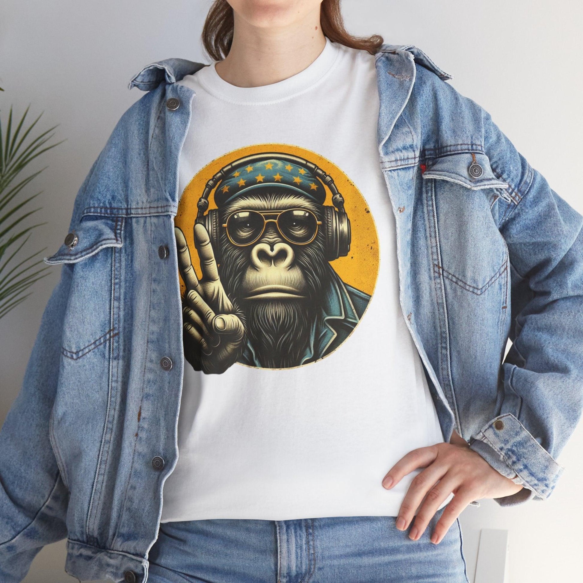 Cool Monkey T-Shirt for Men & Women | Funny Monkey Face Graphic Tee - Stylfer