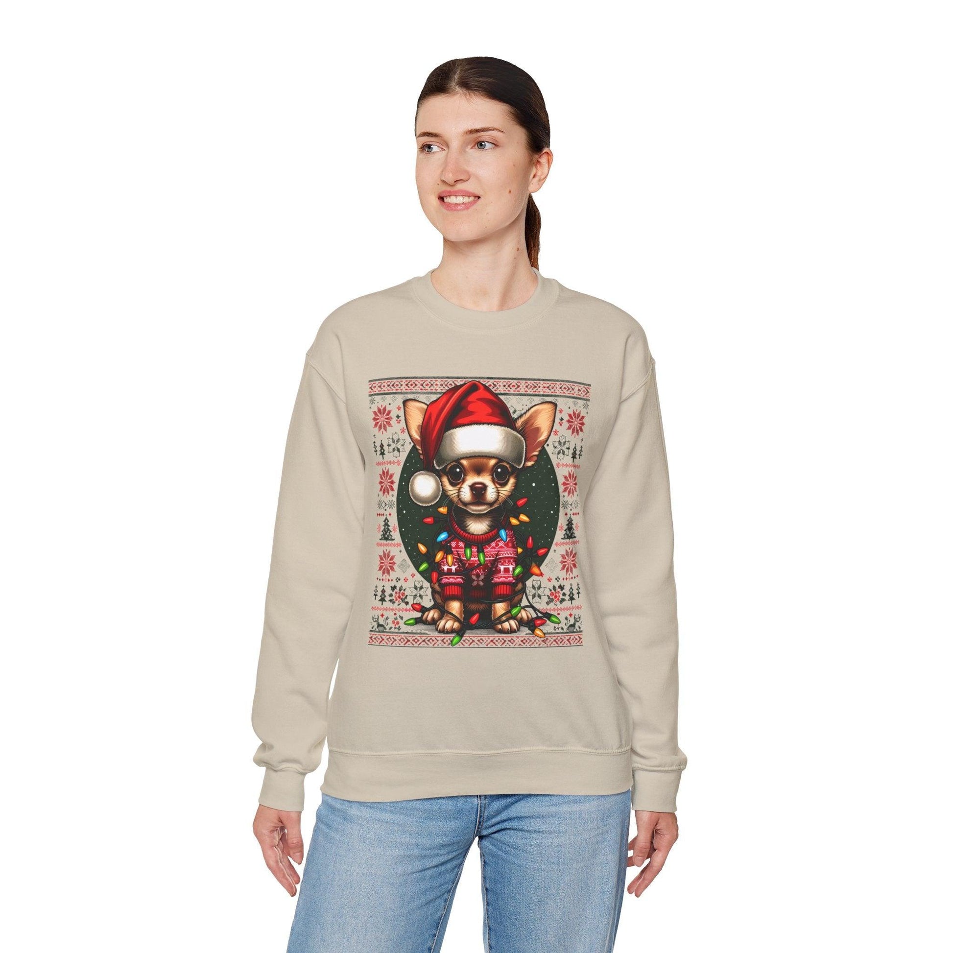 Funny Chihuahua Christmas Sweatshirt – Dog Lovers Holiday Sweater - Stylfer