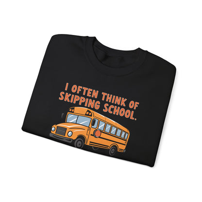 Funny Bus Driver Sweatshirt | Cozy Skipping School Humor Pullover