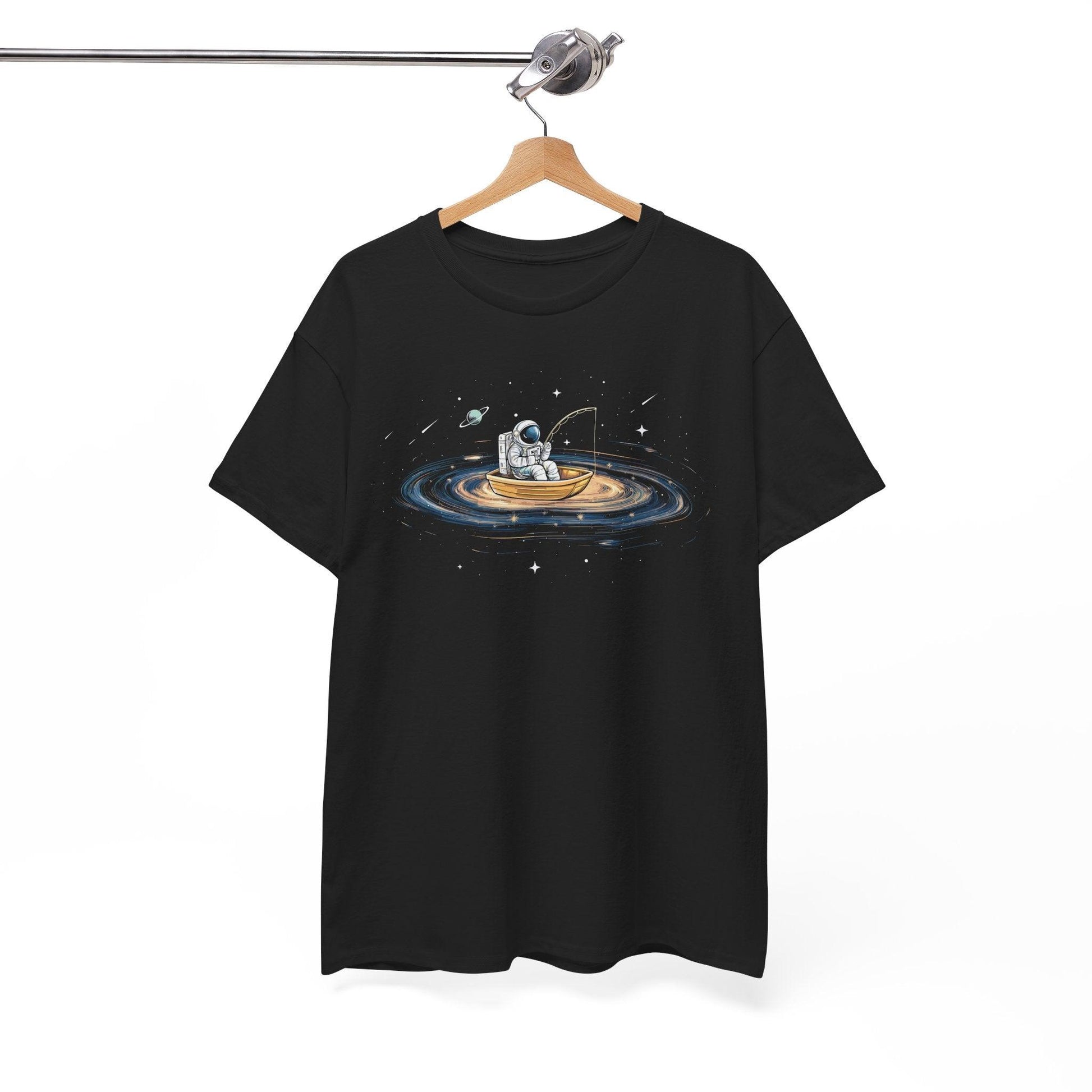 Astronaut Fishing in Space Shirt | Artistic Galaxy Graphic Tee - Stylfer