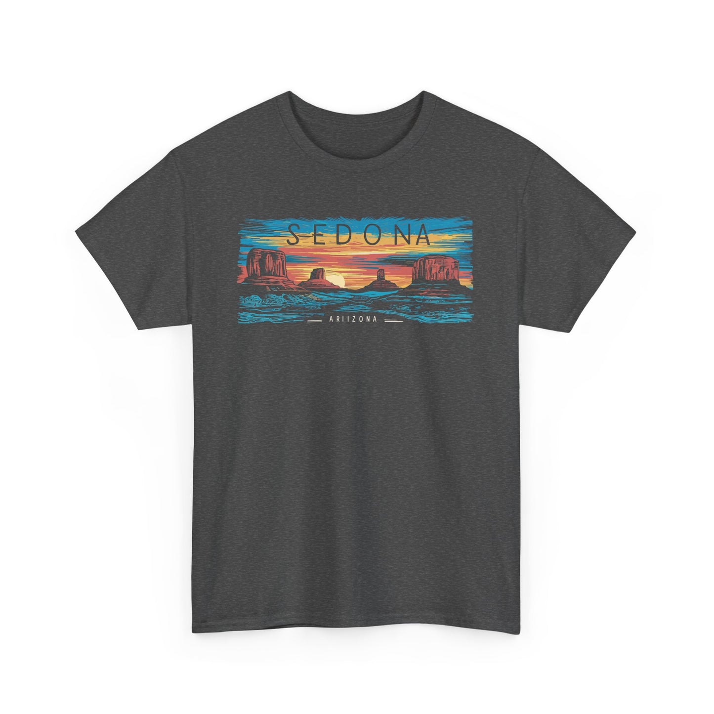 Sedona Arizona Vintage T-Shirt | Artistic Sunset Graphic Tee for Nature Lovers