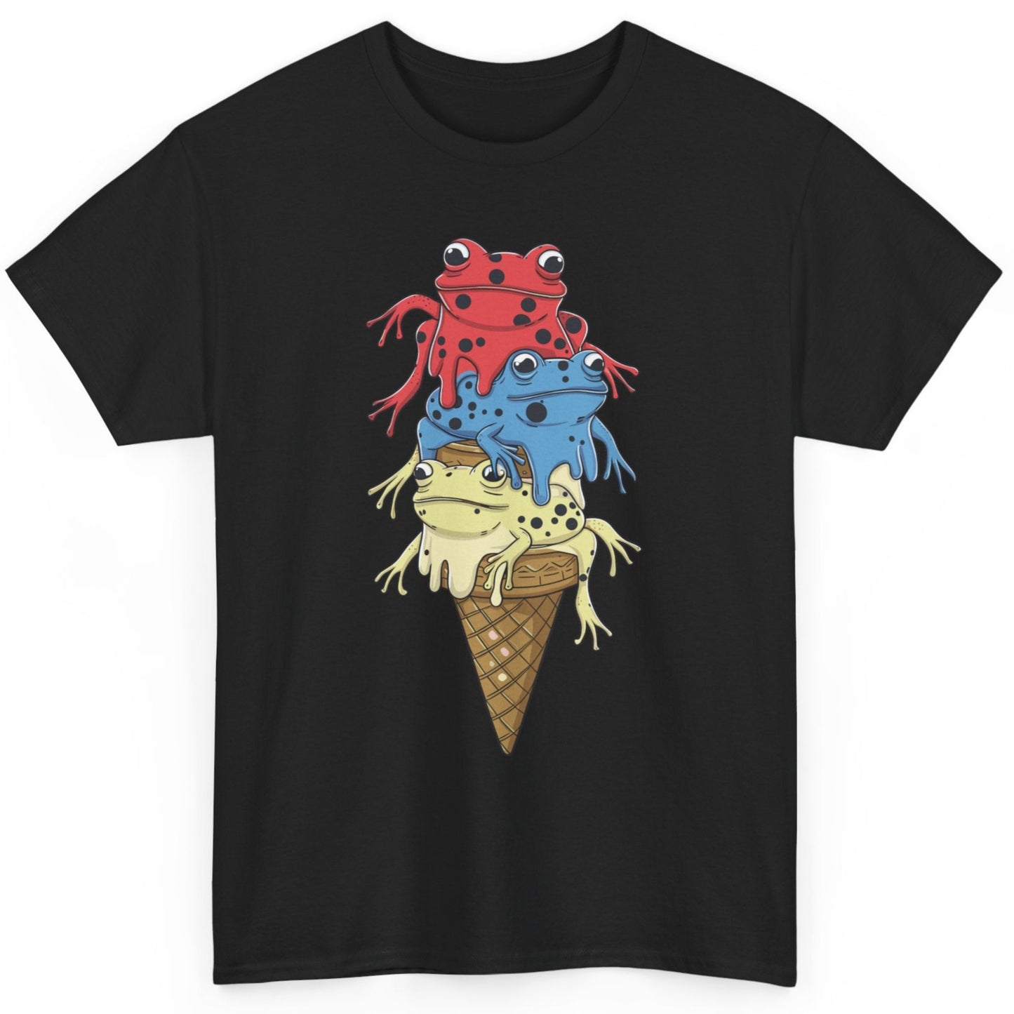 Frogs Ice Cream Funny T-Shirt | Humorous Graphic Tee for Ice Cream Lovers