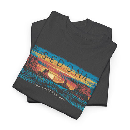 Sedona Arizona Vintage T-Shirt | Artistic Sunset Graphic Tee for Nature Lovers