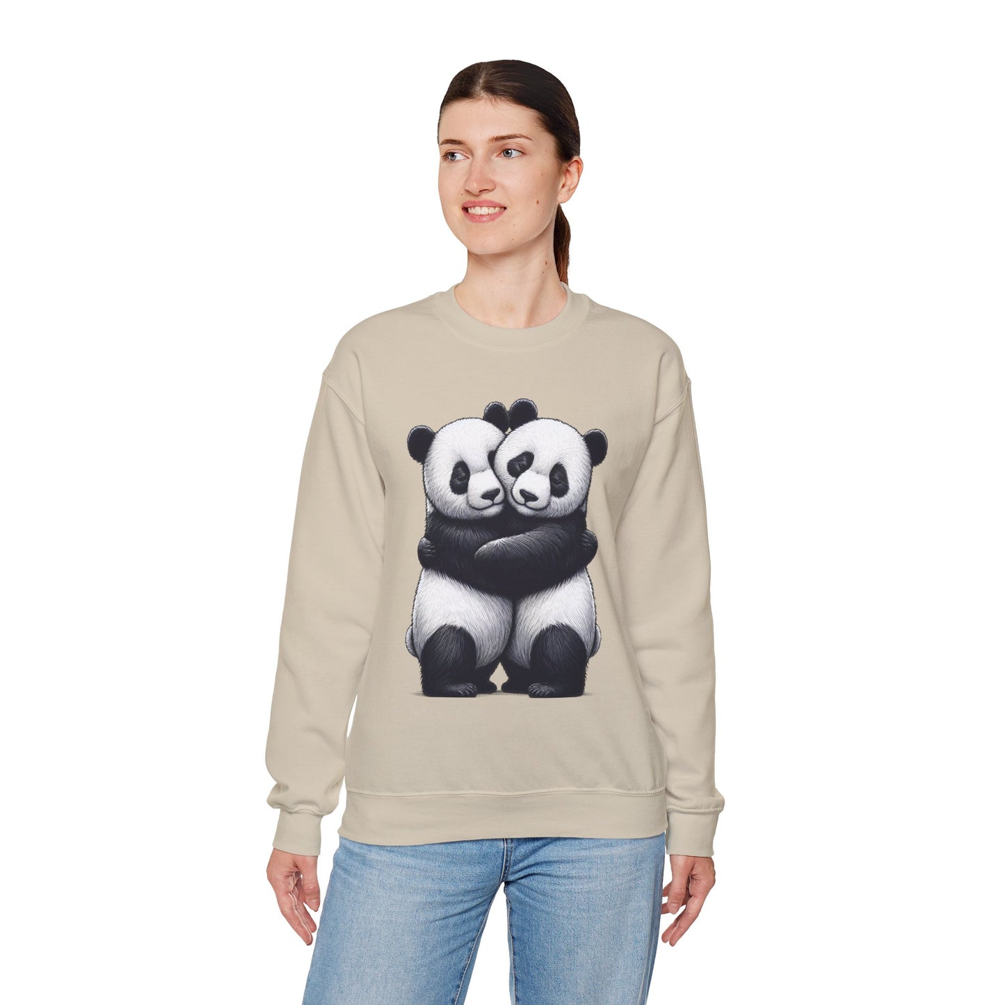 Panda Love Couples Sweatshirt – Cozy Panda Hug Pullover