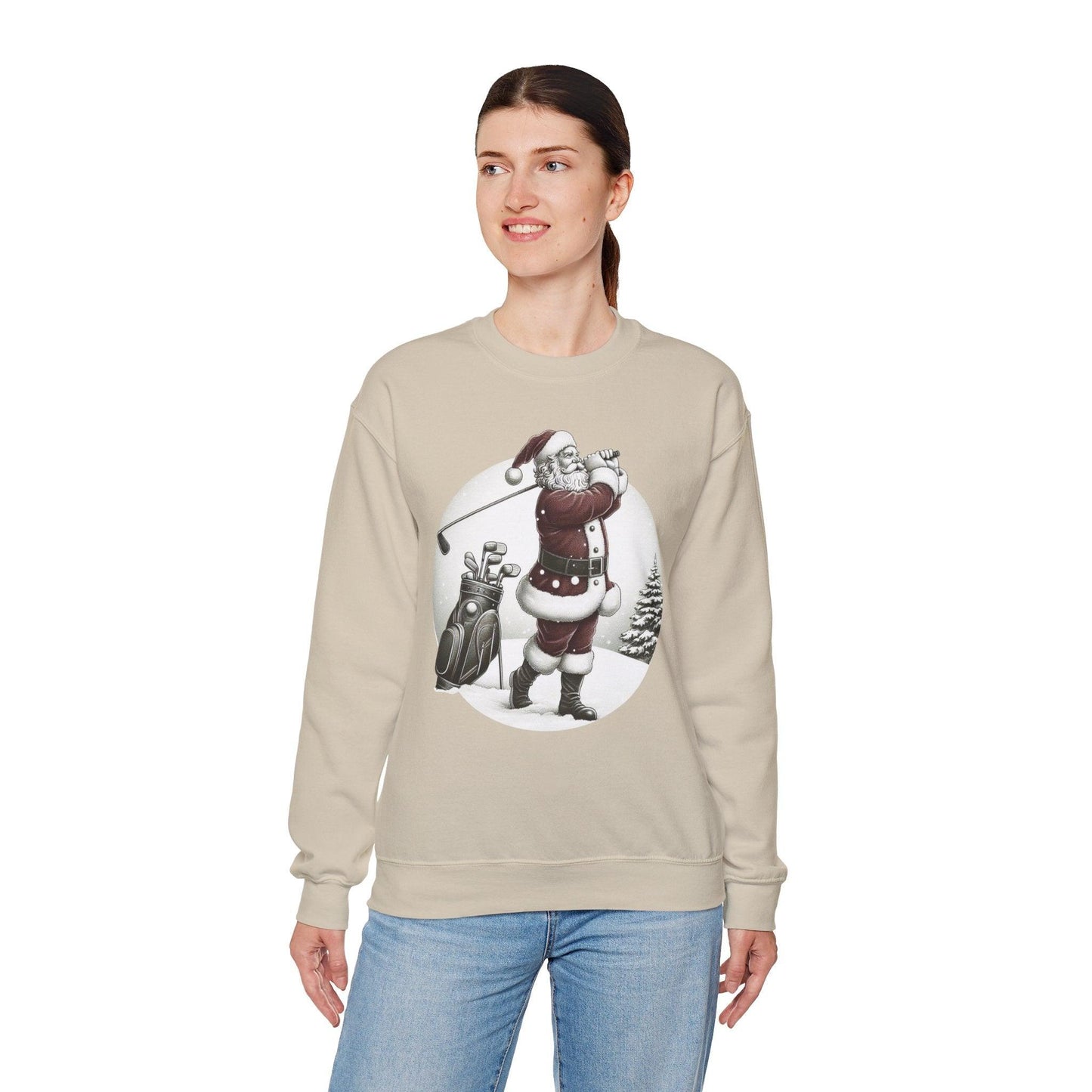 Funny Christmas Golf Sweatshirt – Holiday Gift for Golfers - Stylfer