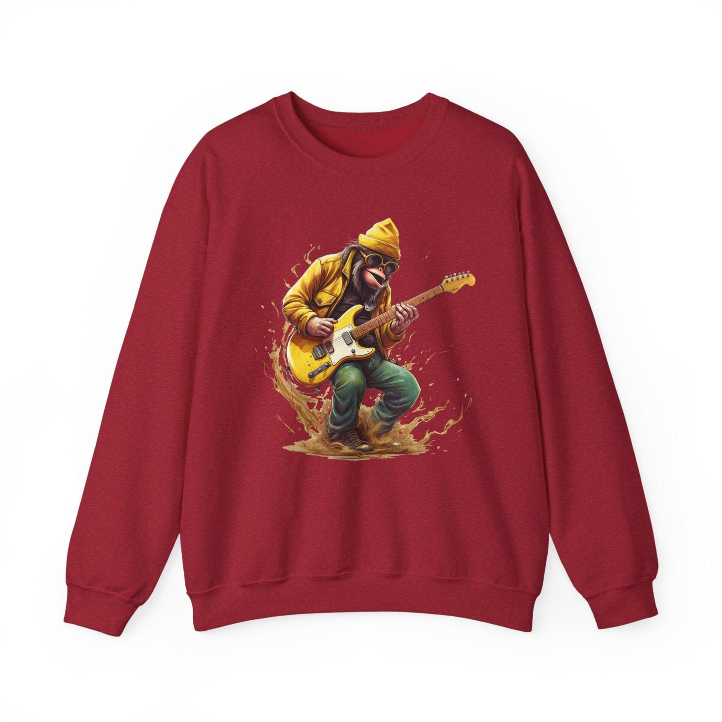 Monkey Guitar Sweatshirt | Cool Music Shirts for Men & Women - Stylfer