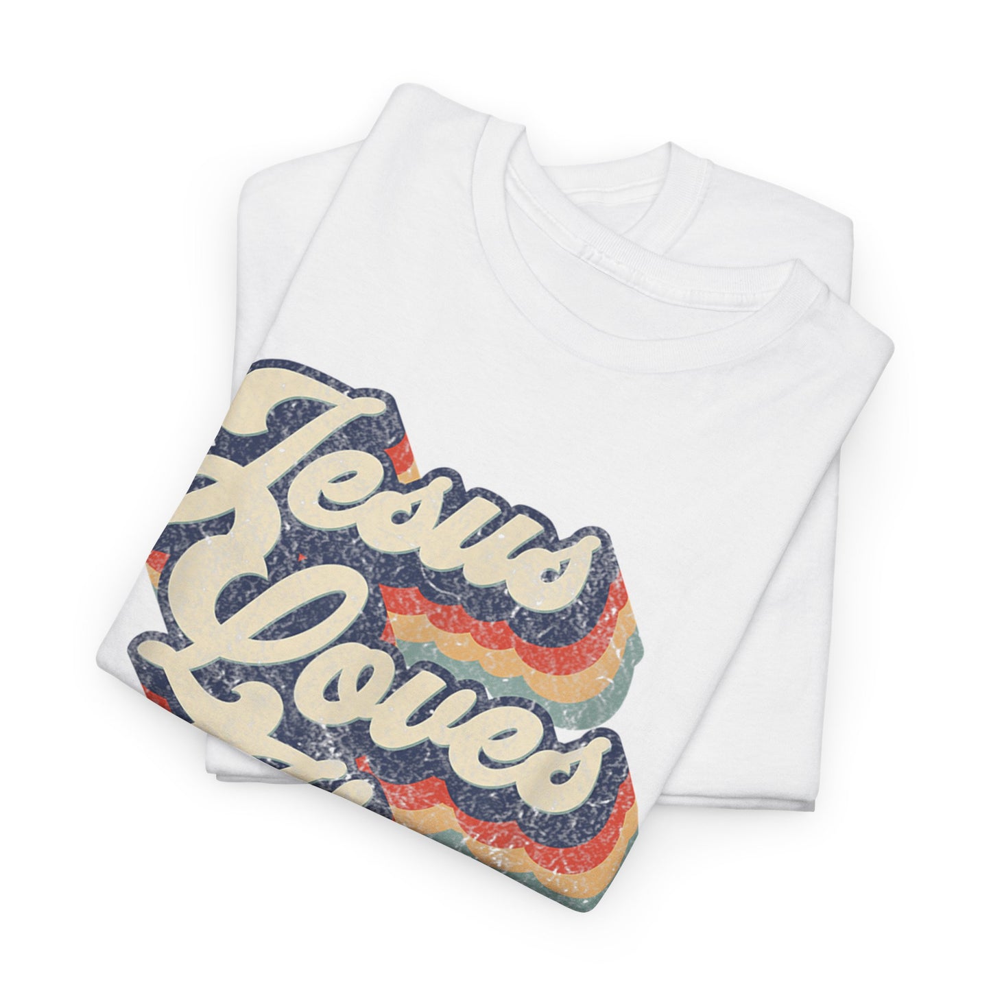 Jesus Loves You Retro T-Shirt | Christian Faith Graphic Tee for Men & Women