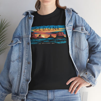 Sedona Arizona Vintage T-Shirt | Artistic Sunset Graphic Tee for Nature Lovers