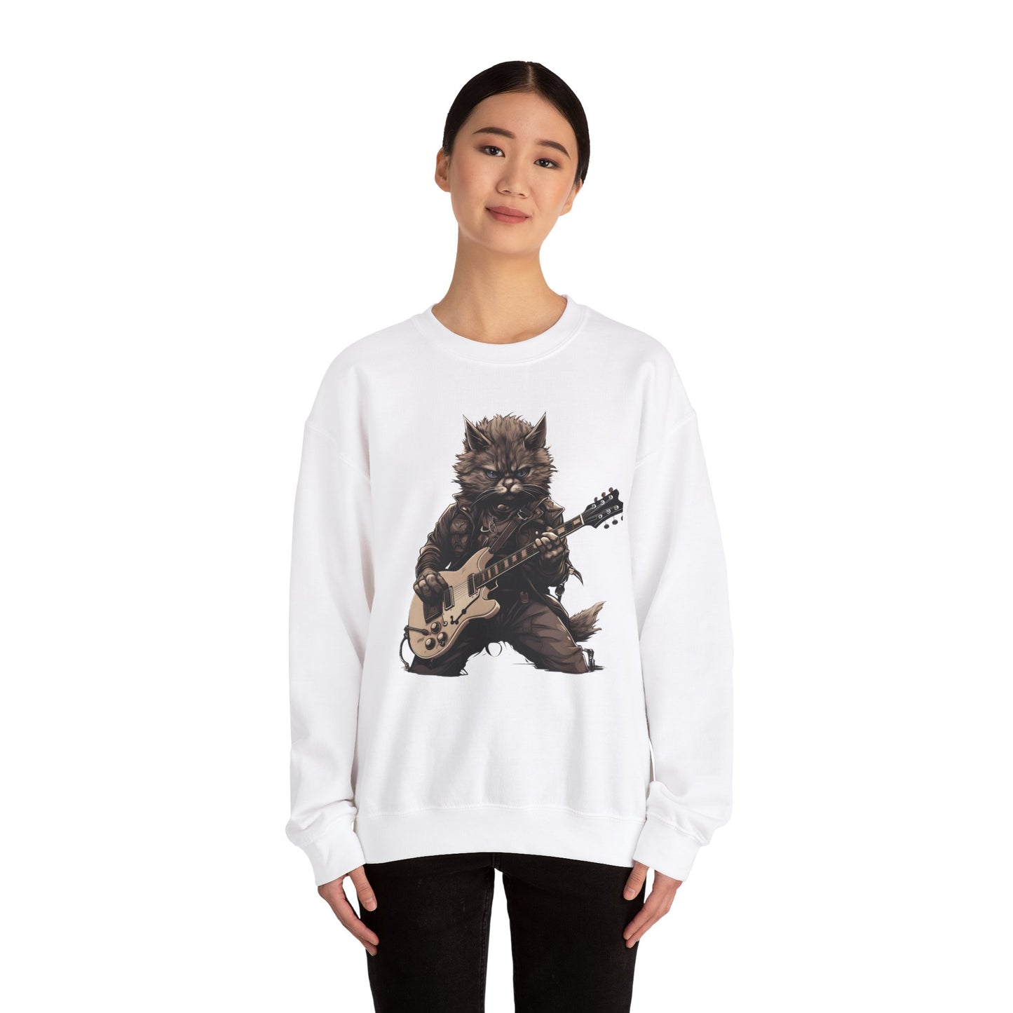 Cat Dad Guitar Sweatshirt | Funny Cat Mom Pullover