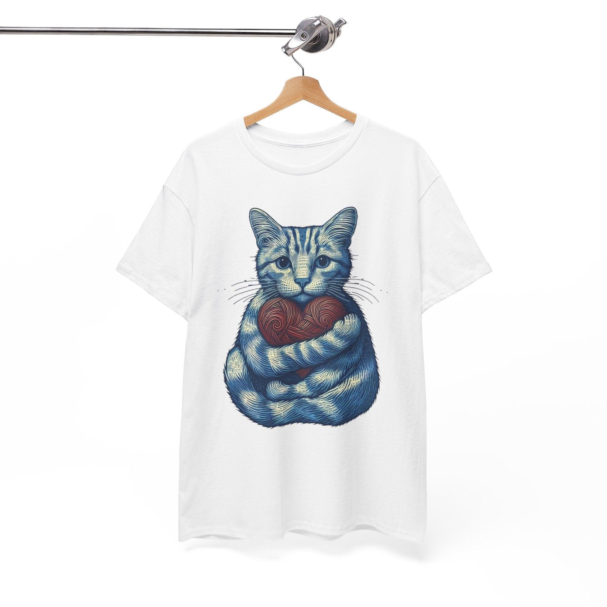 Cute Love Cat Valentines Shirt | Adorable Heart Design - Stylfer