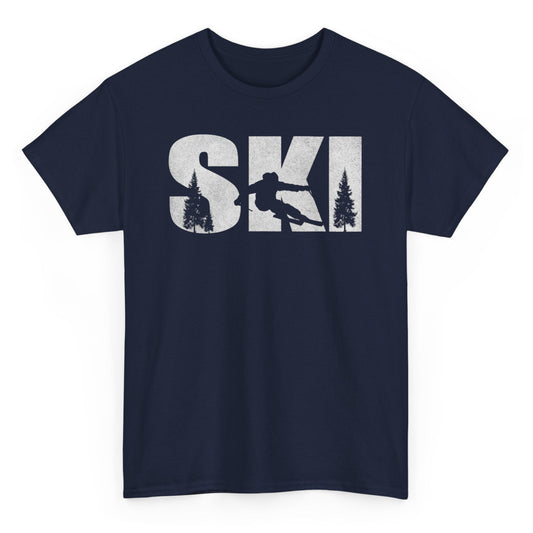 Alpine Downhill Ski T-shirt - Winter Sports Snow Skiing Graphic Tee