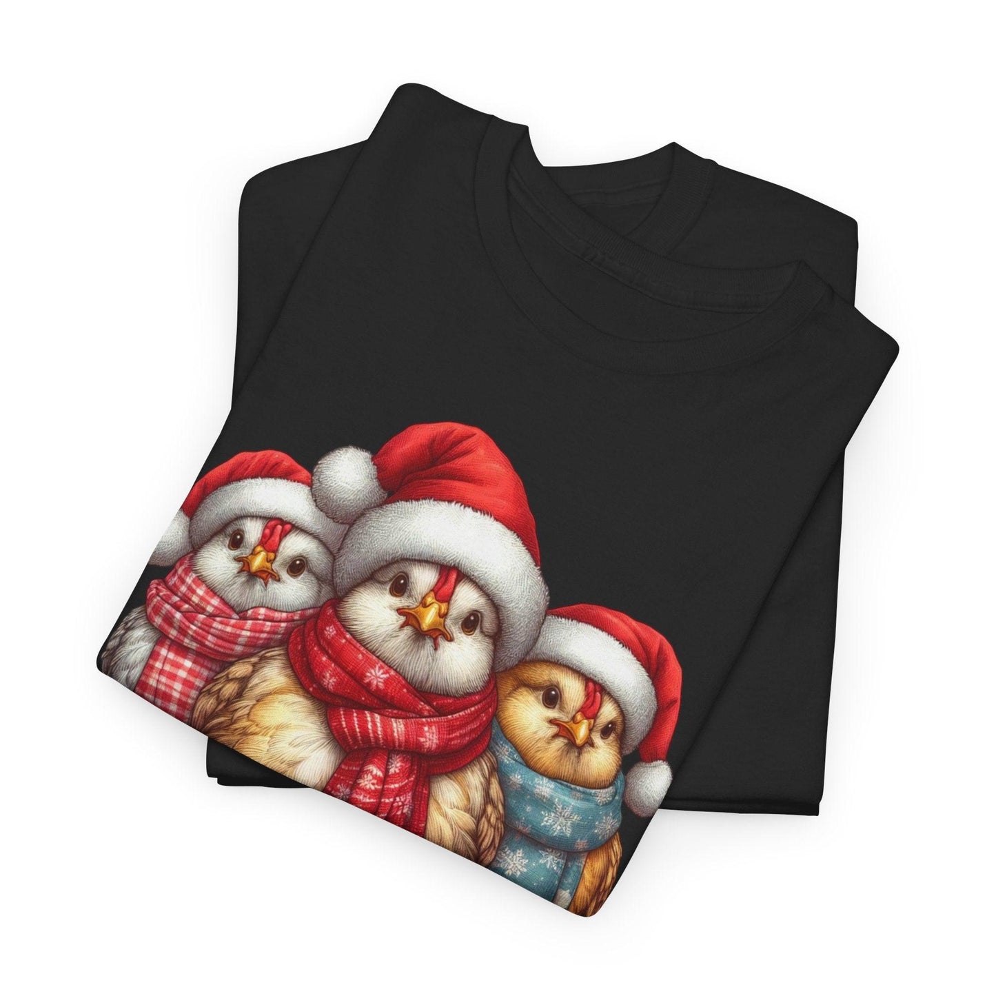 Christmas Chickens Funny Shirt | Animal Lovers Farmer Xmas Tee - Stylfer