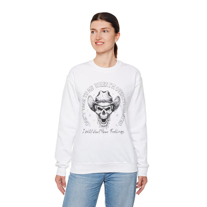 Skull Sweatshirt – "Don’t Talk to Me When I’m Overstimulated" Funny Retro Crewneck - Stylfer