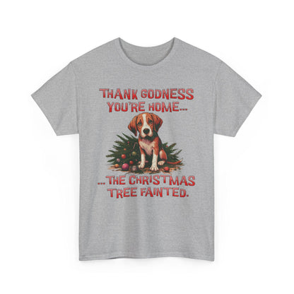 Thank Godness You're Home Christmas Shirt | Funny Dog Tee - Stylfer