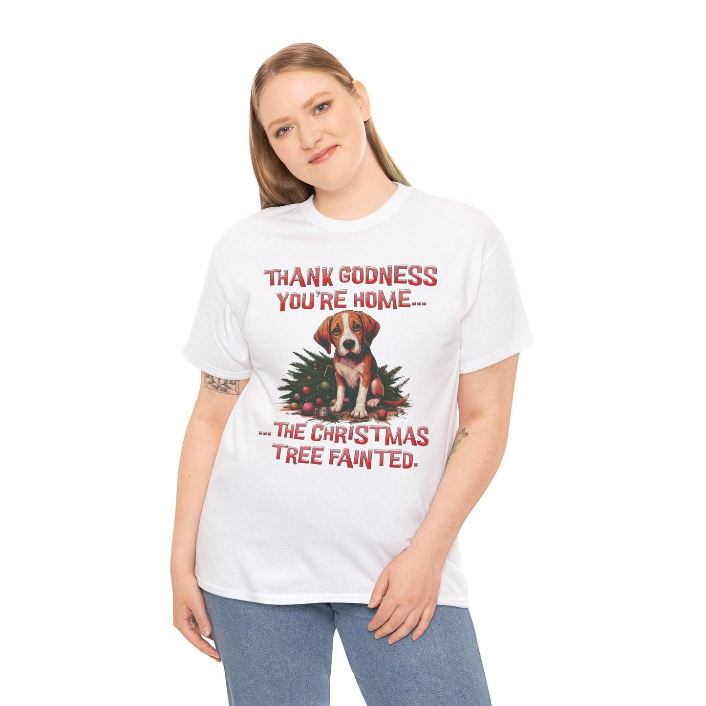 Thank Godness You're Home Christmas Shirt | Funny Dog Tee - Stylfer