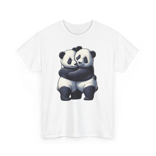 Panda Love Couples T-Shirt – Adorable Panda Hug Graphic Tee