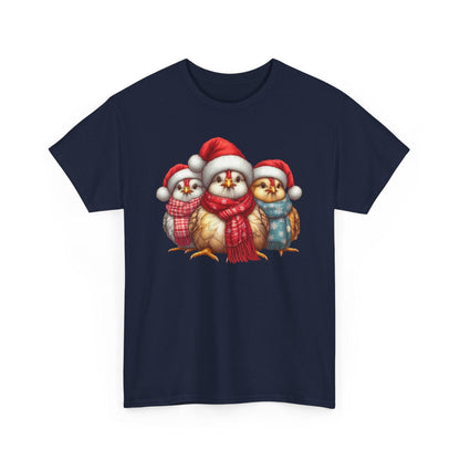 Christmas Chickens Funny Shirt | Animal Lovers Farmer Xmas Tee - Stylfer