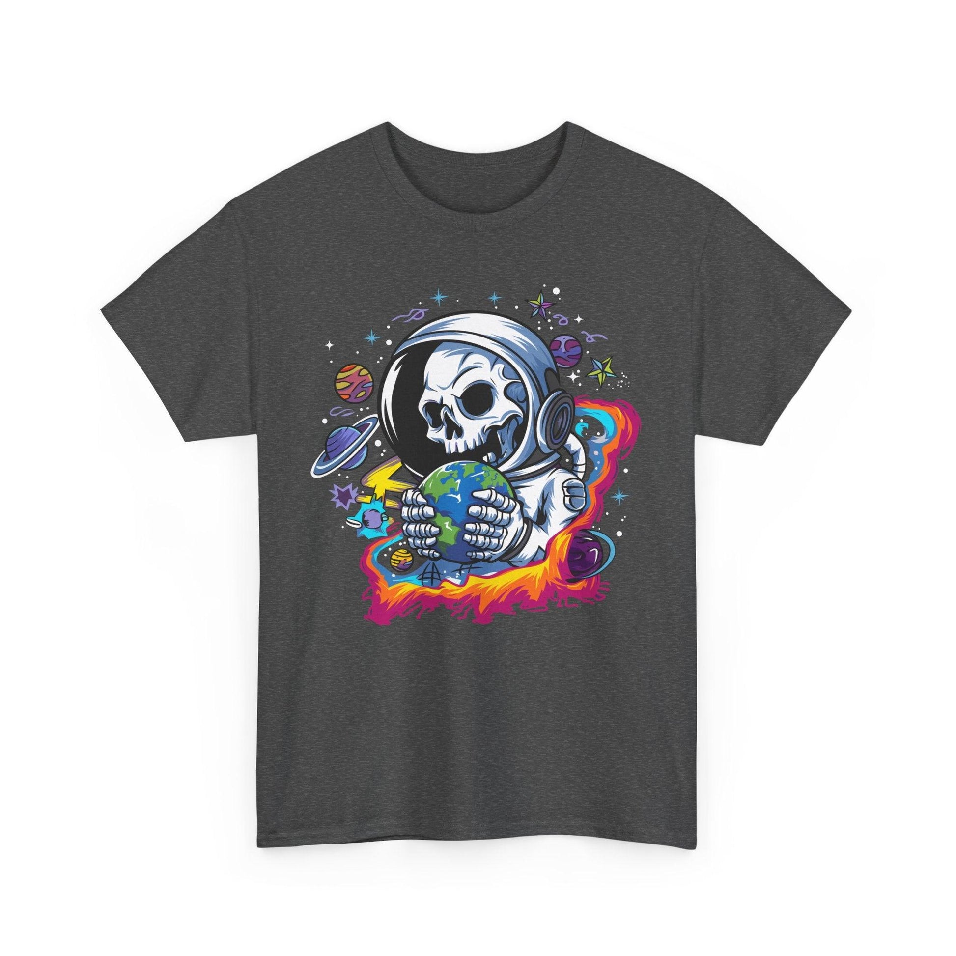 Skeleton Astronaut Shirt | Funny Space Galaxy Halloween Tee - Stylfer