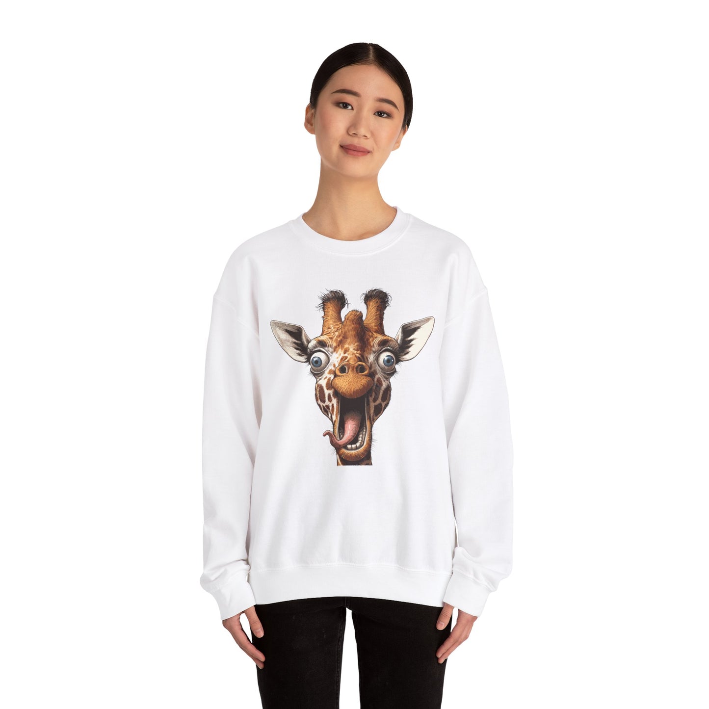 Funny Giraffe Sweatshirt – Cozy Humor & Wildlife Lover's Sweater