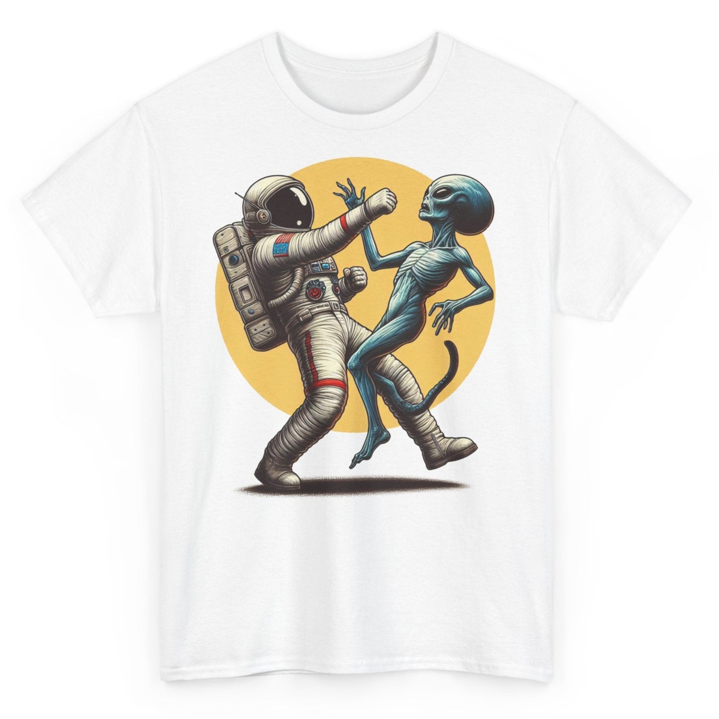 Astronaut vs. Alien T-shirt - Funny Space Lover UFO Graphic Tee