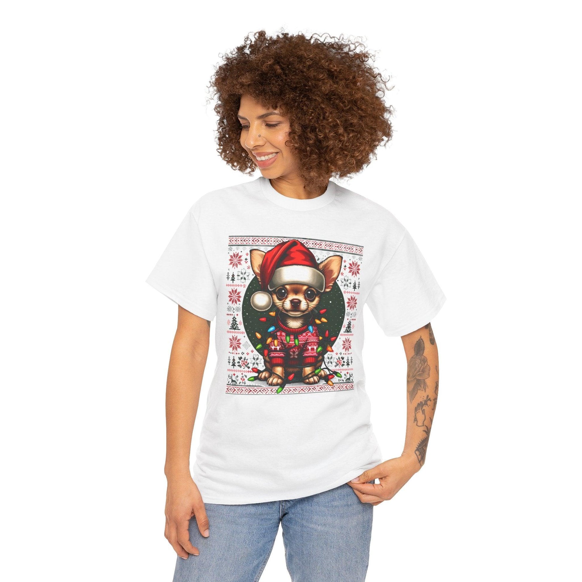 Chihuahua Christmas T-Shirt – Cute Funny Holiday Dog Lovers Tee - Stylfer