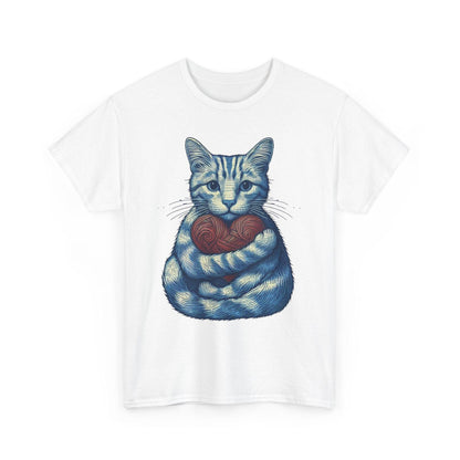 Cute Love Cat Valentines Shirt | Adorable Heart Design - Stylfer