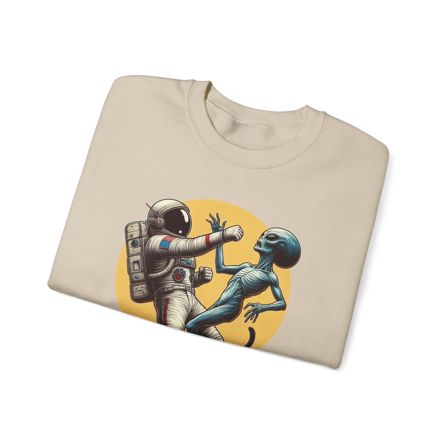 Astronaut vs. Alien Sweatshirt - Funny Space Lover UFO Pullover