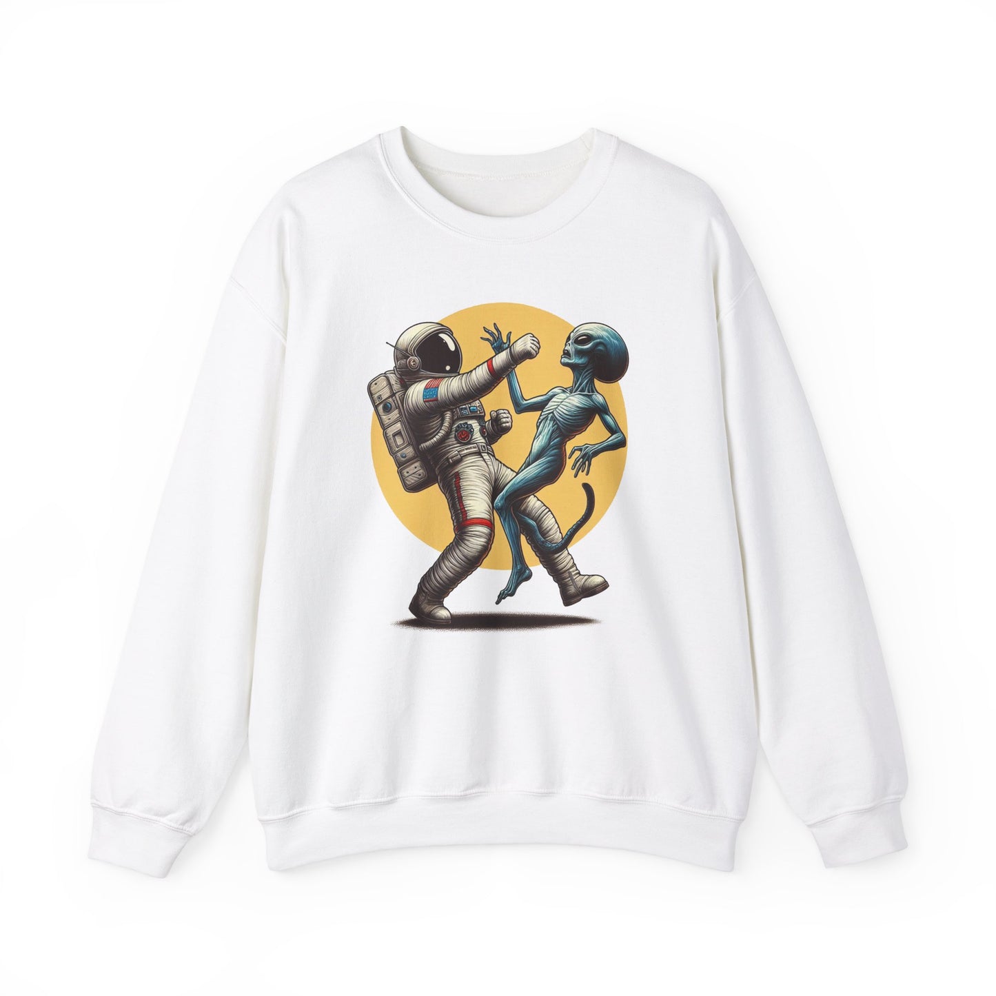 Astronaut vs. Alien Sweatshirt - Funny Space Lover UFO Pullover