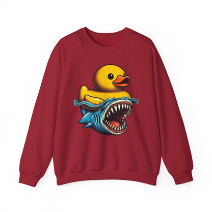 Monster Duck Shark Sweatshirt – Funny Horror Novelty Graphic Pullover