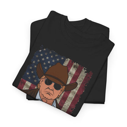 Make America Great Again Cowboy Trump T-Shirt – Patriotic Western Graphic Tee