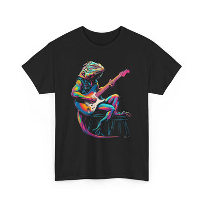 Iguana Playing Guitar T-shirt - Stylfer