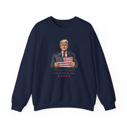 Donald Trump 2024 Patriotic Sweatshirt - Take America Back Pullover