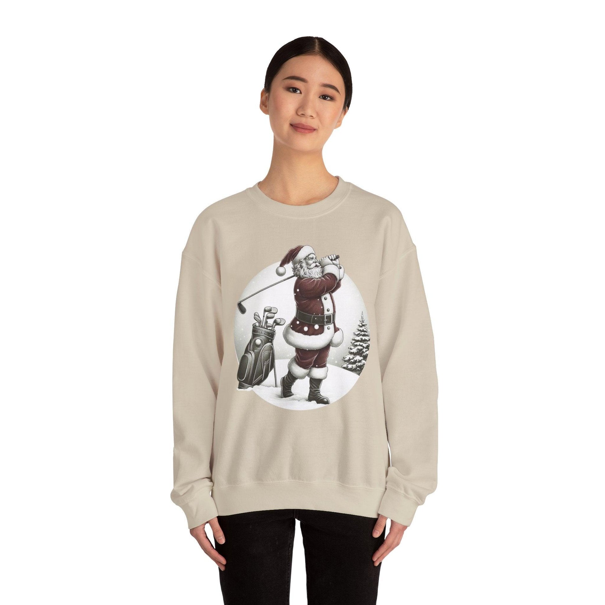 Funny Christmas Golf Sweatshirt – Holiday Gift for Golfers - Stylfer