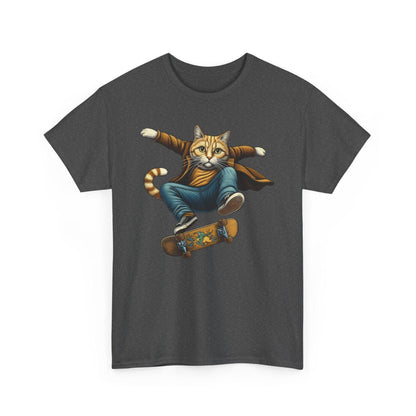 Cute Cat Skateboarding Shirt | Playful Feline Design - Stylfer