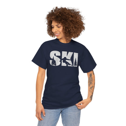 Alpine Downhill Ski T-shirt - Winter Sports Snow Skiing Graphic Tee