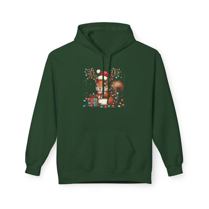 Funny Squirrel Christmas Hoodie | Cute Xmas Lights Santa Shirt - Stylfer