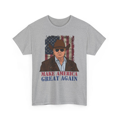 Make America Great Again Cowboy Trump T-Shirt – Patriotic Western Graphic Tee