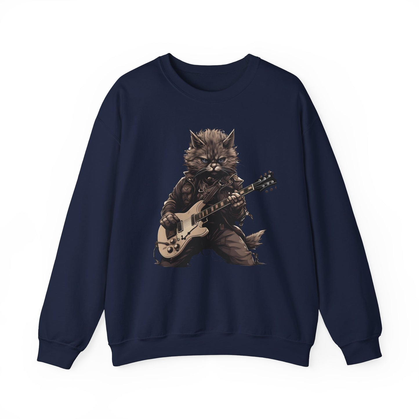 Cat Dad Guitar Sweatshirt | Funny Cat Mom Pullover