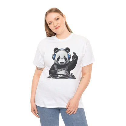 Funny DJ Panda T-Shirt | Funny Vintage Musician Graphic Tee - Stylfer