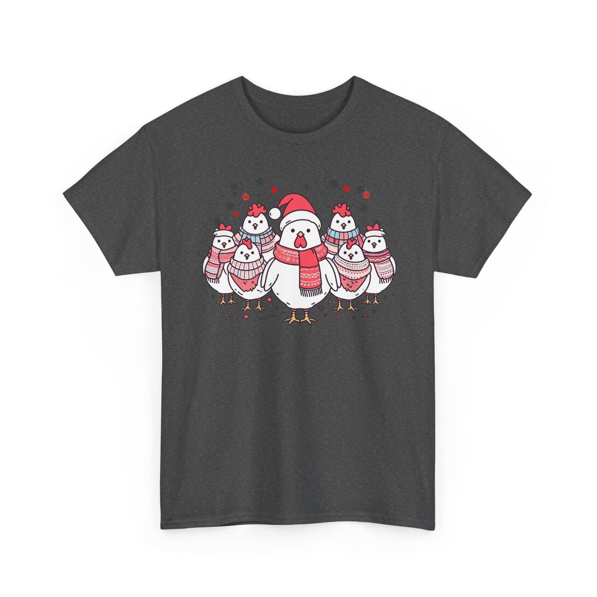 Christmas Chickens Shirt | Funny Farmer Animal Lovers Xmas Tee - Stylfer