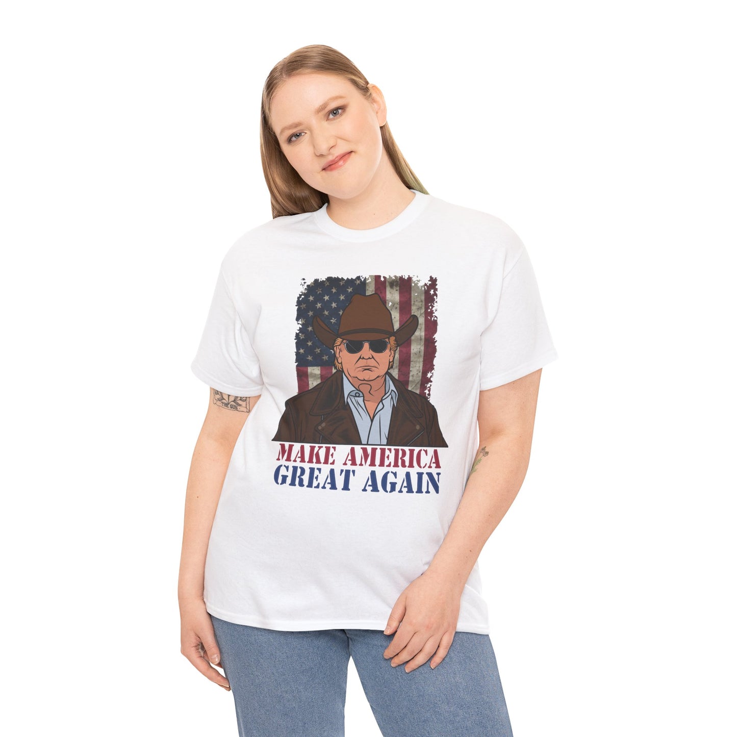 Make America Great Again Cowboy Trump T-Shirt – Patriotic Western Graphic Tee