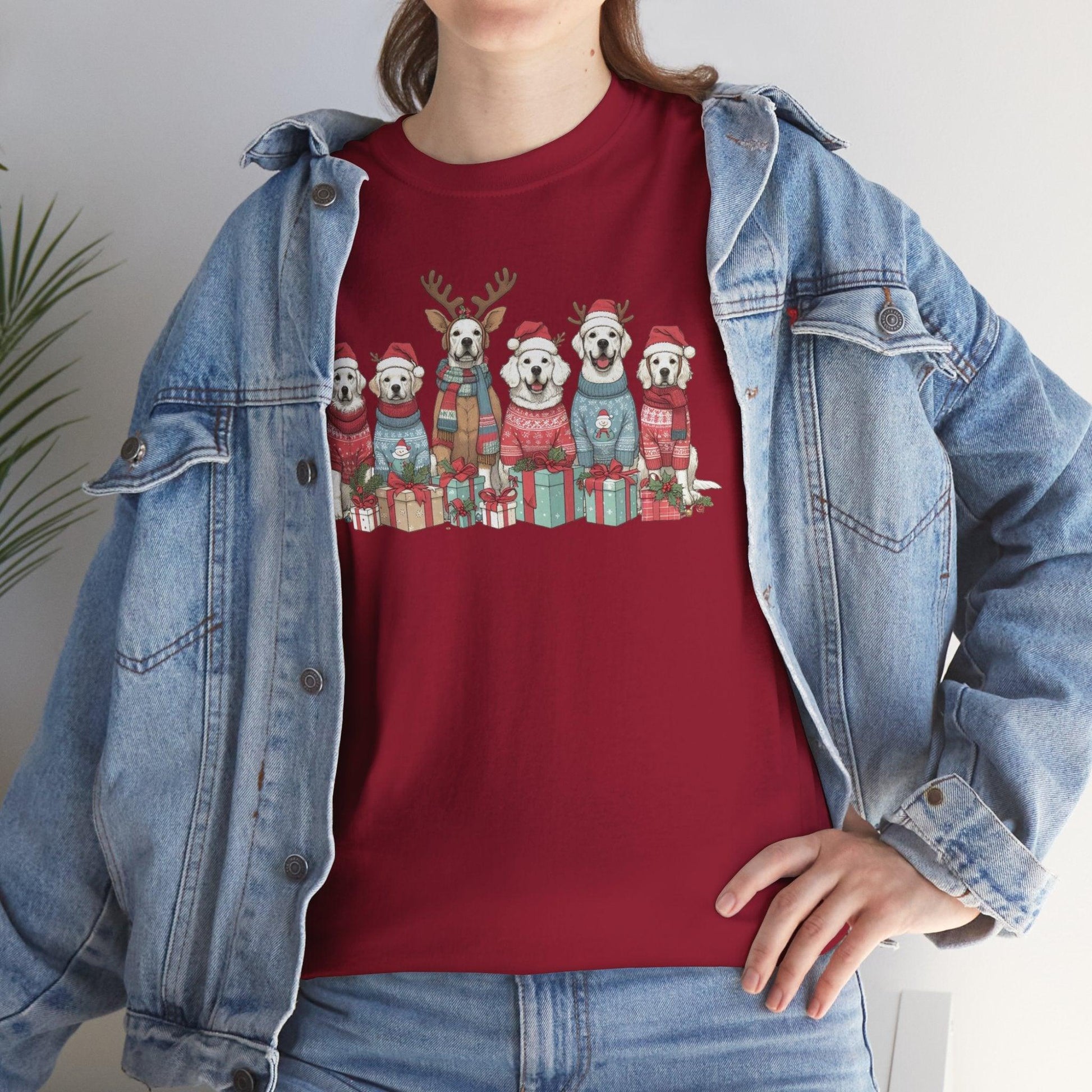 Merry Christmas Dog T-Shirt - Funny Dog Lovers Holiday Graphic Tee - Stylfer