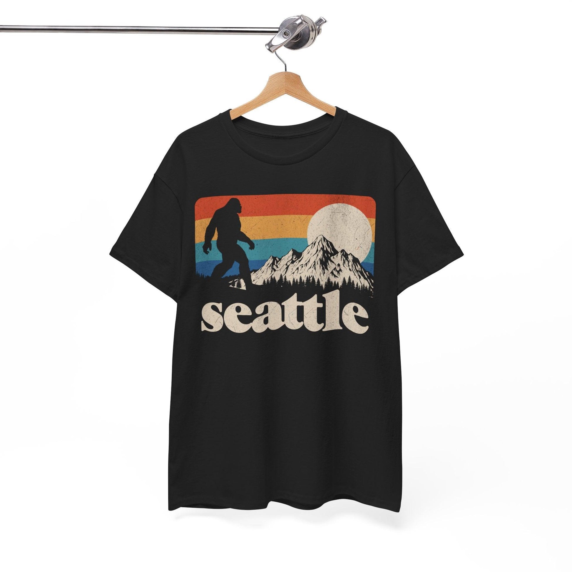 Bigfoot Seattle Mountains Retro Shirt | Vintage Design - Stylfer