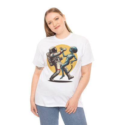 Astronaut vs. Alien T-shirt - Funny Space Lover UFO Graphic Tee