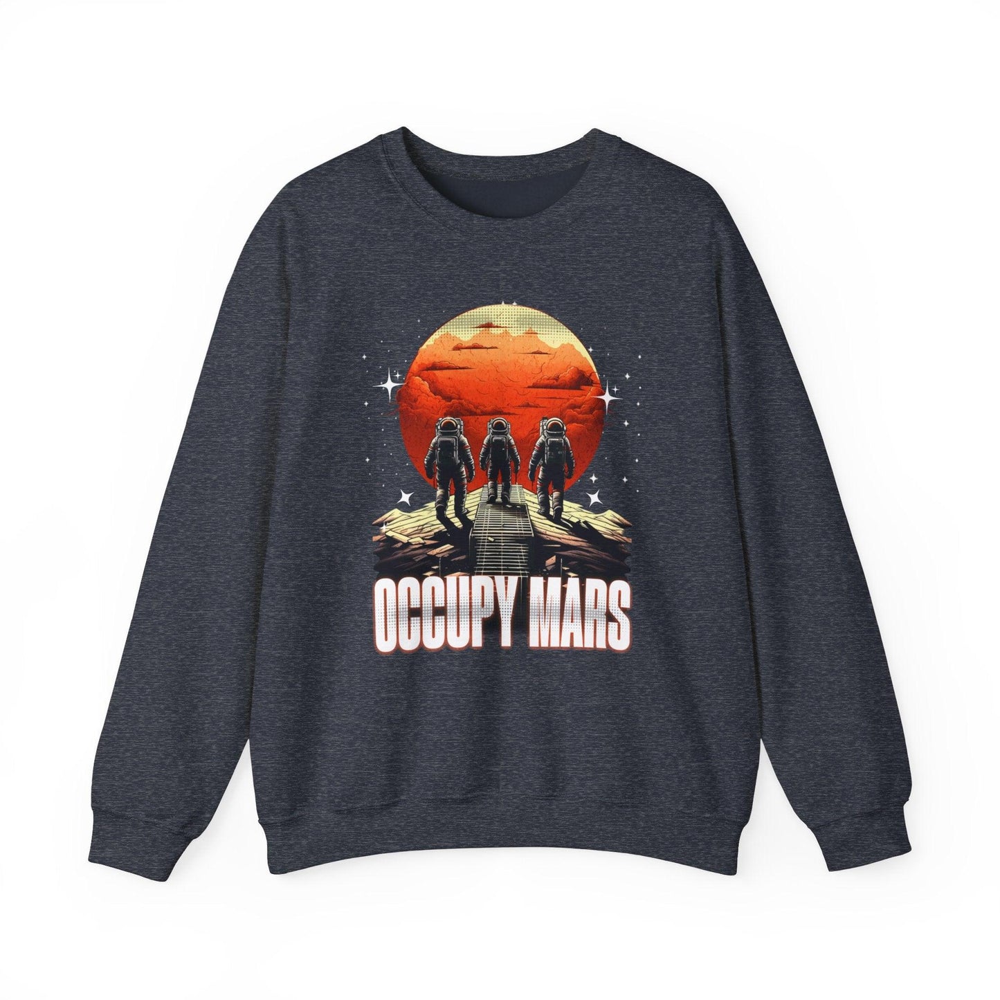 Occupy Mars Space Sweatshirt | Astronaut & Space Exploration Sweater - Stylfer